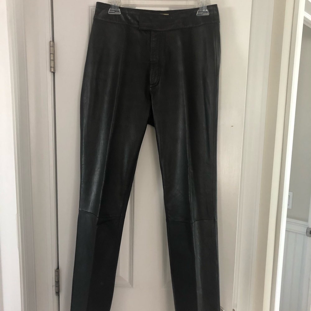 Rem Garson Chocolate Leather Pants